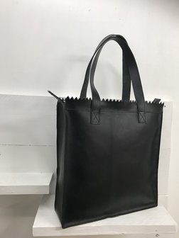 Koeienhuid Shopper tas zwart/wit 