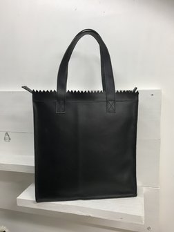 Koeienhuid Shopper tas zwart/wit 