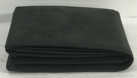 Van Fiel Portemonnee -RFID- Heren zwart mat met 22 pasjes