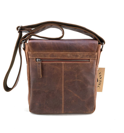 Op de een of andere manier Zielig Immuniseren Lederen Van Fiel Tas Cognac met RFID - linaleather