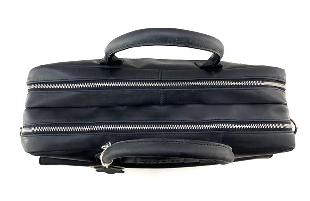 Lederen Van Fiel laptoptas tm 17 inch met bijpassende portemonnee