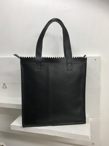 Koeienhuid Shopper tas zwart/wit 