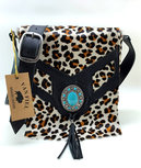 Koeienhuid Dames tas Lina leather/Van Fiel met luipaard print Koeienhuid Dames tas Lina leather/Van Fiel met luipaard print