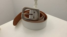 Damesriem leder wit 