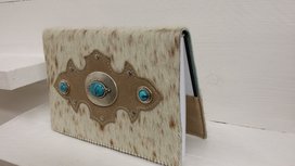 Koeienhuid dames agendahoesje camel 