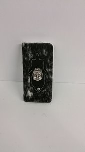 Koeienhuid telefoonhoesje in boekvorm
